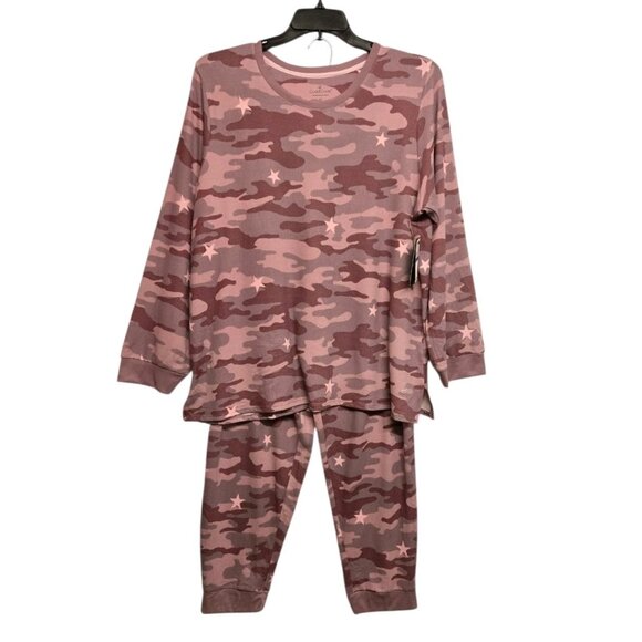 Cuddle Duds 2 Pc Pajama Set Womens XL Camo Print  Jogger  Loungewear Cozy - Picture 4 of 8